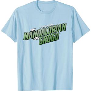 image:imageStar Wars The Mandalorian and Grogu Official Movie Logo TShirtBaby Blue