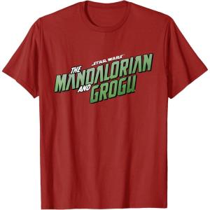image:imageStar Wars The Mandalorian and Grogu Official Movie Logo TShirtCranberry Red