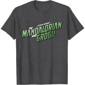 image:imageStar Wars The Mandalorian and Grogu Official Movie Logo TShirtDark Heather Grey