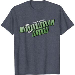 image:imageStar Wars The Mandalorian and Grogu Official Movie Logo TShirtHeather Blue