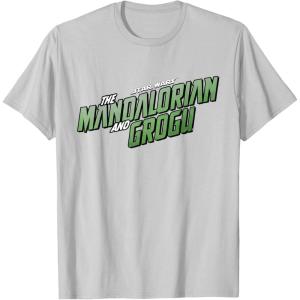 image:imageStar Wars The Mandalorian and Grogu Official Movie Logo TShirtSilver Grey