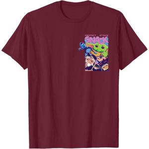 image:imageStar Wars The Mandalorian and Grogu Protect Attack Snack TShirtBurgundy