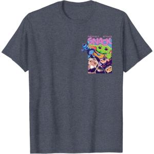 image:imageStar Wars The Mandalorian and Grogu Protect Attack Snack TShirtHeather Blue