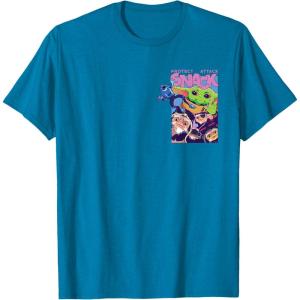 image:imageStar Wars The Mandalorian and Grogu Protect Attack Snack TShirtSapphire Blue