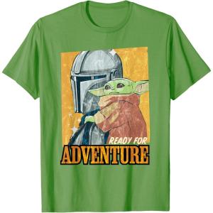 image:imageStar Wars The Mandalorian and Grogu Ready for Adventure TShirtGrass Green