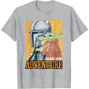 image:imageStar Wars The Mandalorian and Grogu Ready for Adventure TShirtHeather Grey