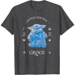 image:imageStar Wars The Mandalorian and Grogu Small But Mighty Blue TShirtDark Heather Grey