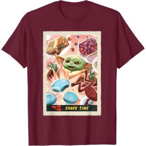 image:imageStar Wars The Mandalorian and Grogu Snack Time Card 32 TShirtBurgundy
