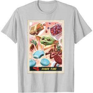 image:imageStar Wars The Mandalorian and Grogu Snack Time Card 32 TShirtSilver Grey
