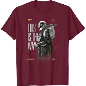 image:imageStar Wars The Mandalorian and Grogu This Is The Way Cool TShirtBurgundy
