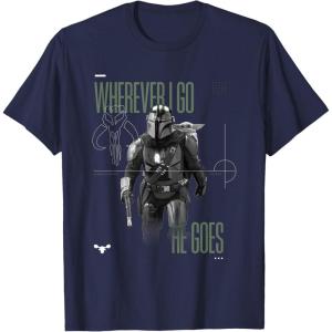 image:imageStar Wars The Mandalorian and Grogu Wherever I Go He Goes TShirtNavy Blue