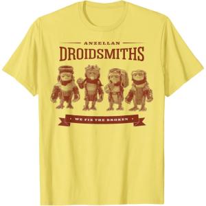 image:imageThe Mandalorian And Grogu Anzellan Droidsmith Fix The Broken TShirtLemon Yellow