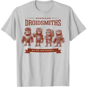 image:imageThe Mandalorian And Grogu Anzellan Droidsmith Fix The Broken TShirtSilver Grey