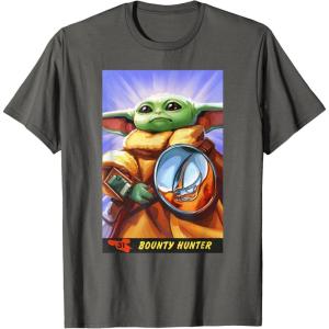 image:imageThe Mandalorian And Grogu Bounty Hunter Grogu With Beskar TShirtAsphalt Grey