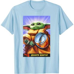image:imageThe Mandalorian And Grogu Bounty Hunter Grogu With Beskar TShirtBaby Blue