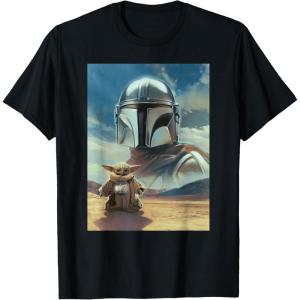 image:imageThe Mandalorian And Grogu Mando amp The Child Armored Poster TShirtBlack