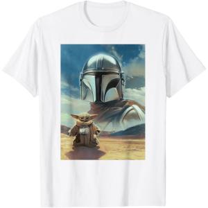 image:imageThe Mandalorian And Grogu Mando amp The Child Armored Poster TShirtWhite