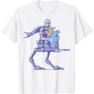 image:imageThe Mandalorian And Grogu Mando amp The Child On ATRT Walker TShirtWhite