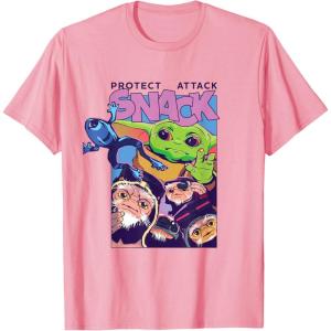 image:imageThe Mandalorian And Grogu Protect Attack Snack The Child TShirtPink