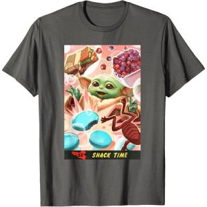 image:imageThe Mandalorian And Grogu Snack Time The Child Smiles Poster TShirtAsphalt Grey
