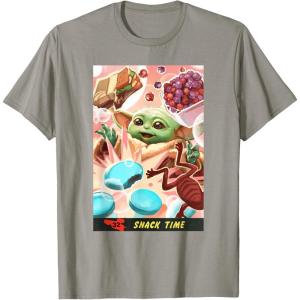 image:imageThe Mandalorian And Grogu Snack Time The Child Smiles Poster TShirtSlate Grey