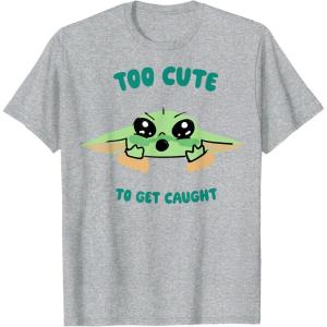 image:imageThe Mandalorian And Grogu The Child Too Cute To Get Caught TShirtHeather Grey