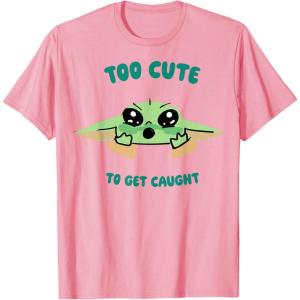 image:imageThe Mandalorian And Grogu The Child Too Cute To Get Caught TShirtPink