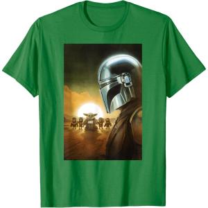 image:imageThe Mandalorian And Grogu The Child amp Mando Side Portrait TShirtKelly Green
