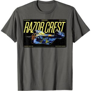image:imageThe Mandalorian And Grogu The Razor Crest Assault Gunship TShirtAsphalt Grey