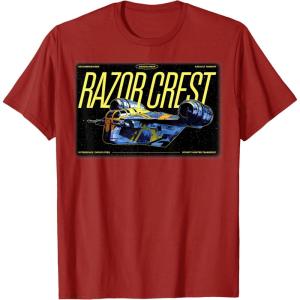 image:imageThe Mandalorian And Grogu The Razor Crest Assault Gunship TShirtCranberry Red
