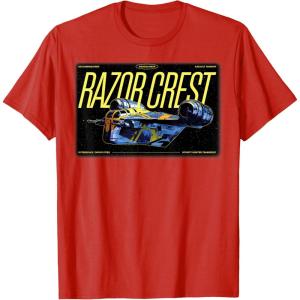 image:imageThe Mandalorian And Grogu The Razor Crest Assault Gunship TShirtRed