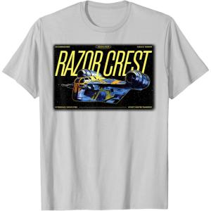 image:imageThe Mandalorian And Grogu The Razor Crest Assault Gunship TShirtSilver Grey