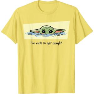 image:imageThe Mandalorian And Grogu Too Cute To Get Caught Drawn Grogu TShirtLemon Yellow