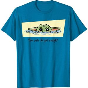 image:imageThe Mandalorian And Grogu Too Cute To Get Caught Drawn Grogu TShirtSapphire Blue