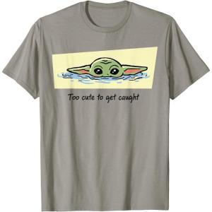 image:imageThe Mandalorian And Grogu Too Cute To Get Caught Drawn Grogu TShirtSlate Grey