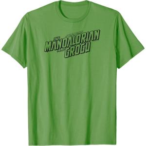image:imageThe Mandalorian and Grogu  Black Movie Logo TShirtGrass Green