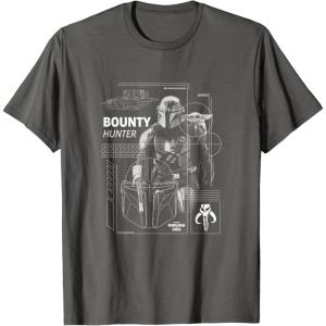image:imageThe Mandalorian and Grogu  Bounty Hunter  Dark Digital TShirtAsphalt Grey