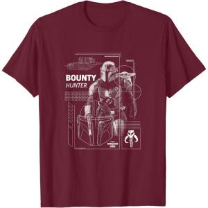 image:imageThe Mandalorian and Grogu  Bounty Hunter  Dark Digital TShirtBurgundy