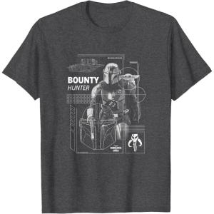 image:imageThe Mandalorian and Grogu  Bounty Hunter  Dark Digital TShirtDark Heather Grey