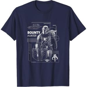 image:imageThe Mandalorian and Grogu  Bounty Hunter  Dark Digital TShirtNavy Blue