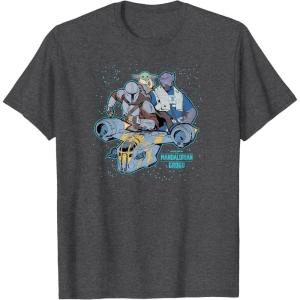 image:imageThe Mandalorian and Grogu  Character Collage TShirtDark Heather Grey