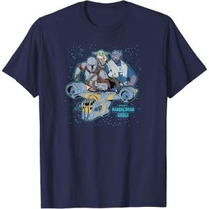 image:imageThe Mandalorian and Grogu  Character Collage TShirtNavy Blue