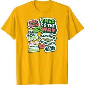 image:imageThe Mandalorian and Grogu  Grogu Snack Stickers TShirtGolden Yellow