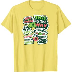 image:imageThe Mandalorian and Grogu  Grogu Snack Stickers TShirtLemon Yellow