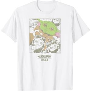 image:imageThe Mandalorian and Grogu  Grogu and Friends Tonal Washed TShirtWhite