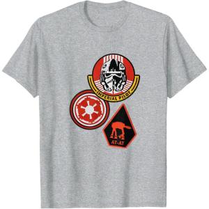 image:imageThe Mandalorian and Grogu  Imperial Pilot Faux Patch TShirtHeather Grey