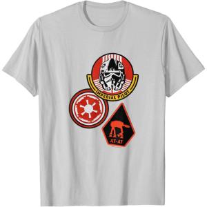 image:imageThe Mandalorian and Grogu  Imperial Pilot Faux Patch TShirtSilver Grey