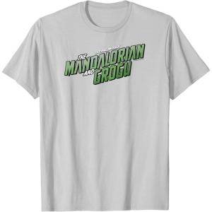 image:imageThe Mandalorian and Grogu  Movie Logo TShirtSilver Grey