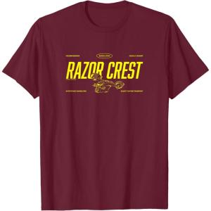 image:imageThe Mandalorian and Grogu  Razor Crest Jersey TShirtBurgundy