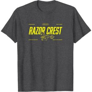 image:imageThe Mandalorian and Grogu  Razor Crest Jersey TShirtDark Heather Grey